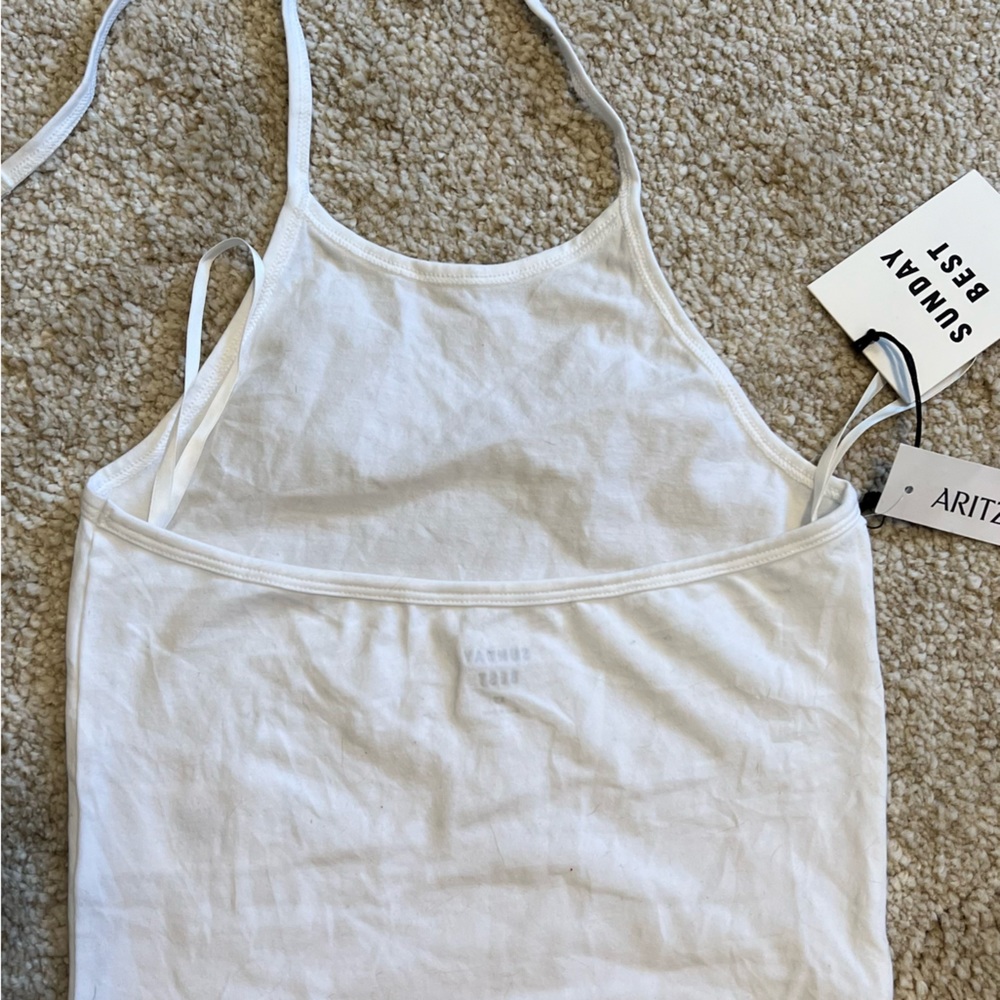 Aritzia White Halter Crop Top - NWT! - Picture 4 of 10